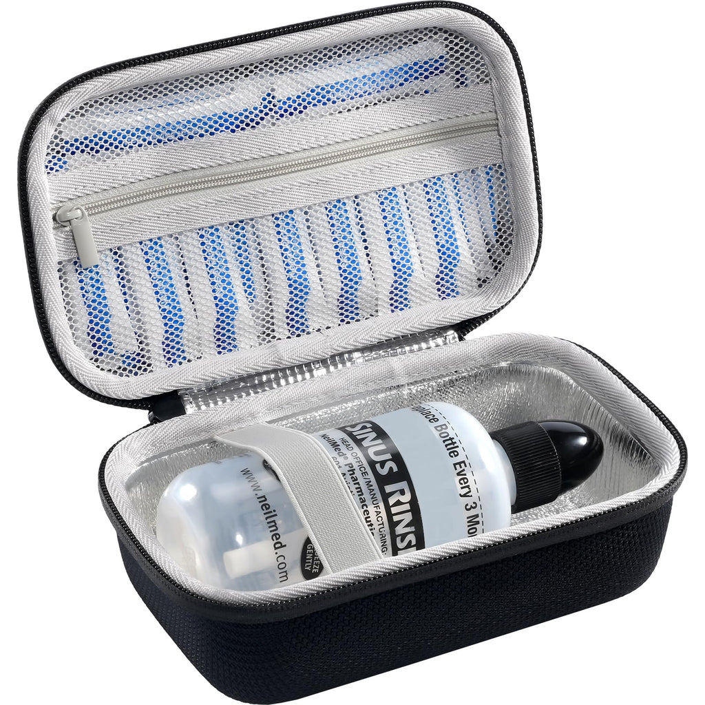 ProCase Travel Case for NeilMed Sinus Rinse Packets, Carrying Bag for Maoever Neti Pot Nasal Rinse, Portable Case for Sinus Rins