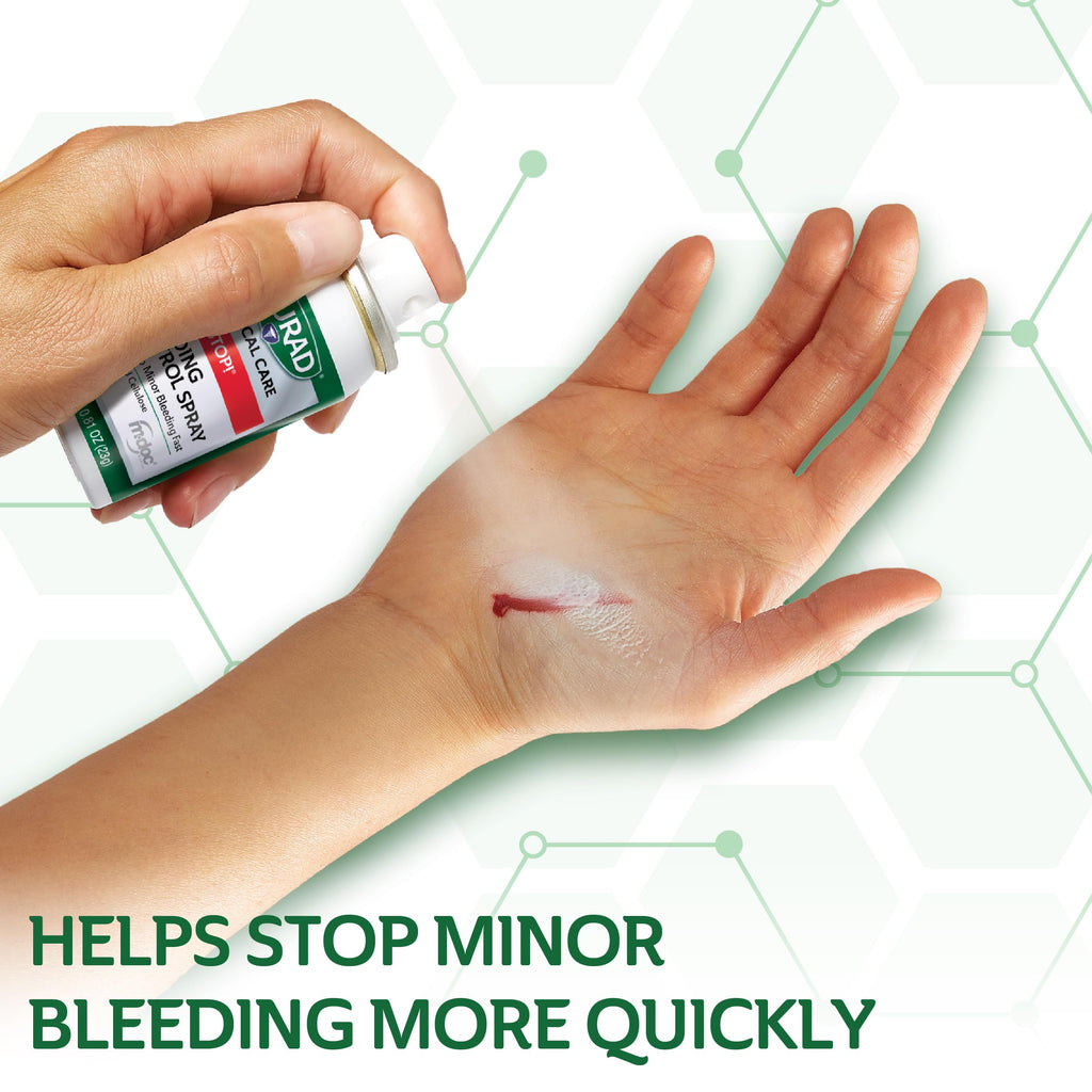 Curad QuickStop Bleeding Control Spray, For Minor Cuts & Scrapes, .81oz (1 Count)