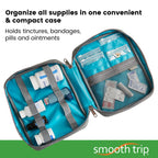 Smooth Trip Medicine Storage Bag and Medication Bottle Organizer - Slash-Resistant Medical Travel Bag with Food Grade Reusable P