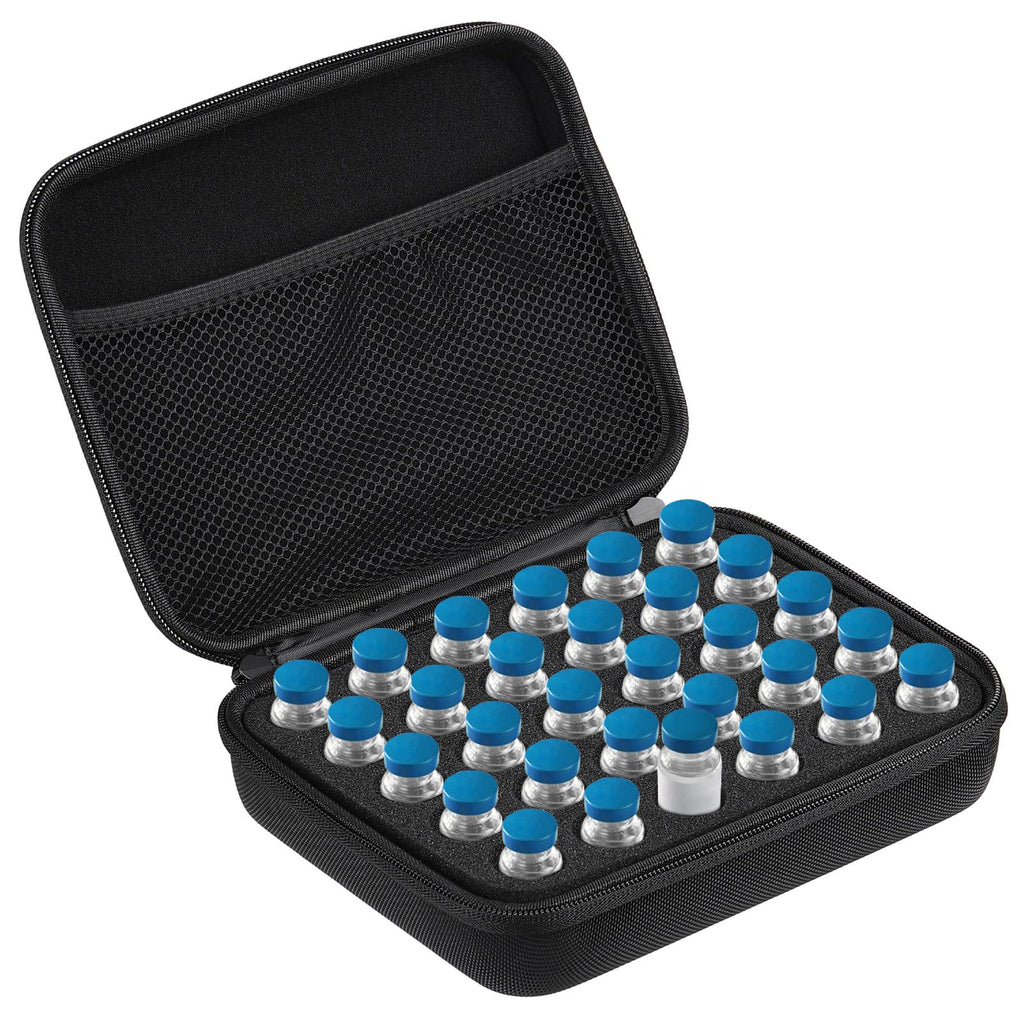 30 Slots Vial Holder Peptide Case for Fridge Standard 10ml Vials Storage Insulin Holder Organizer for Refrigerator Diabetics Tra