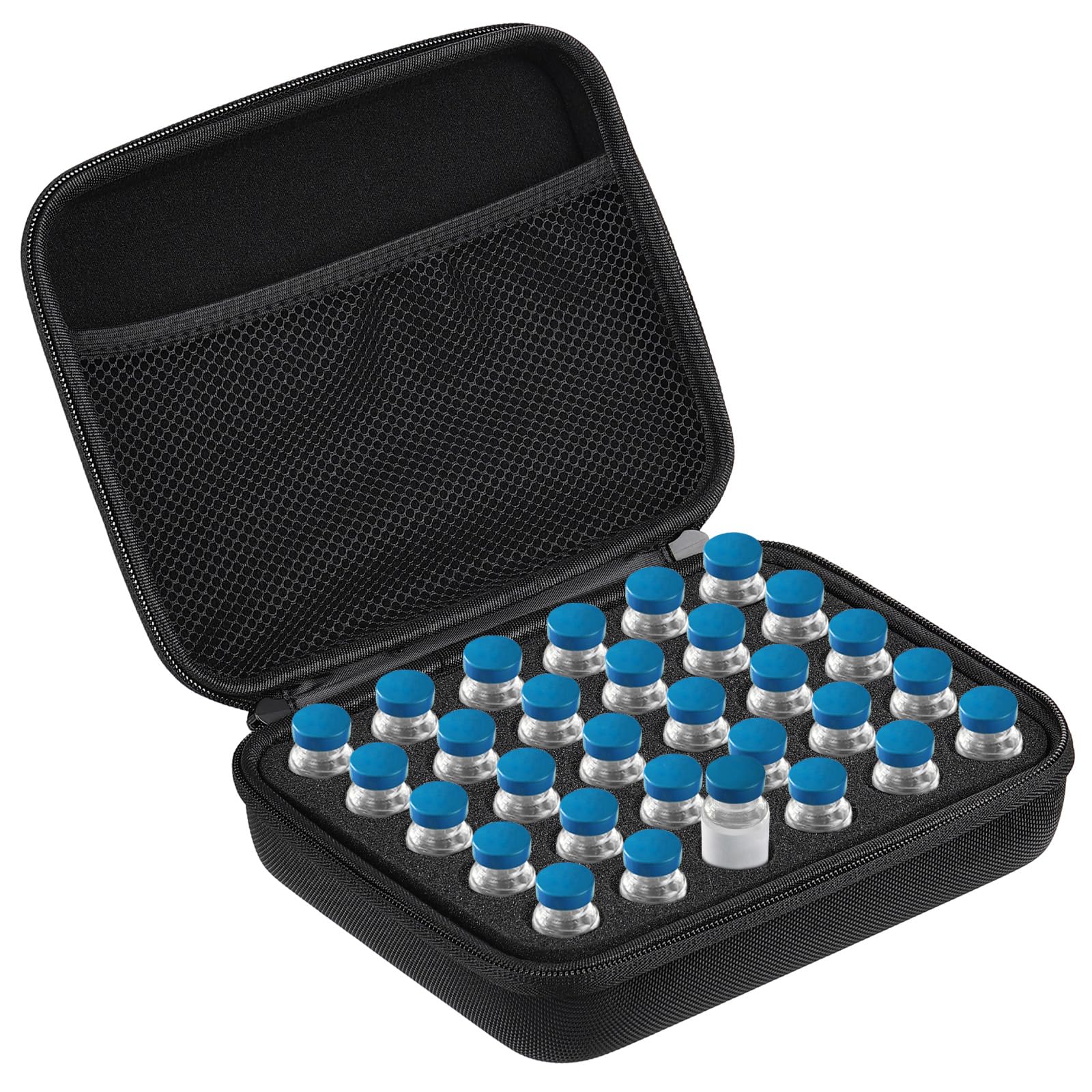 30 Slots Vial Holder Peptide Case for Fridge Standard 10ml Vials Storage Insulin Holder Organizer for Refrigerator Diabetics Tra