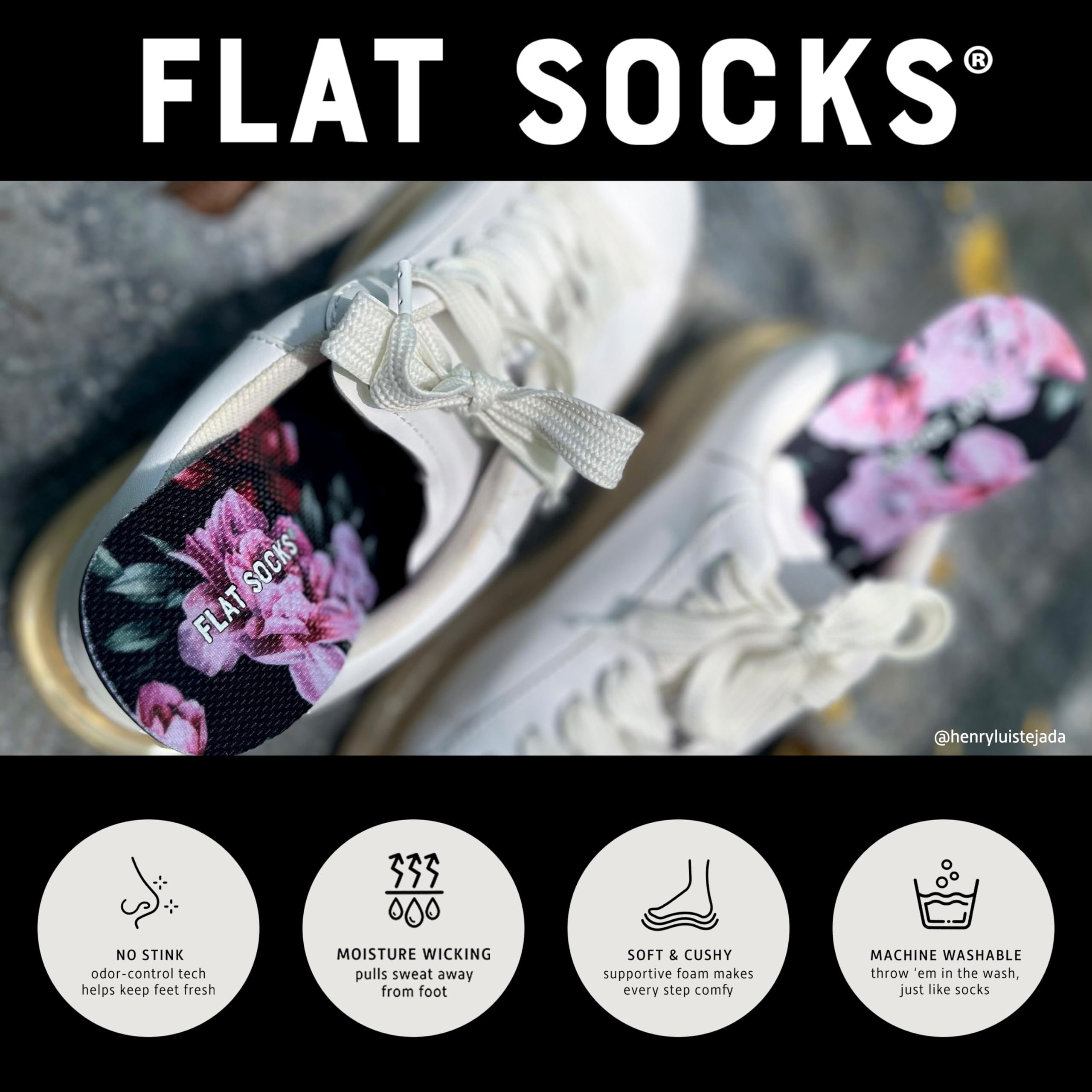 FLAT SOCKS No Show Socks, Sockless Shoe Liner, No Slipping, No Stinking, Washable Barefoot Shoe Insert for Men and Women, Pink P