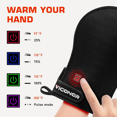 Red Light Therapy Device for Hands, Infrared-Light-Therapy-Gloves Finger Wrist, Led Near Infrared Light Skin Care, Carpal Tunnel