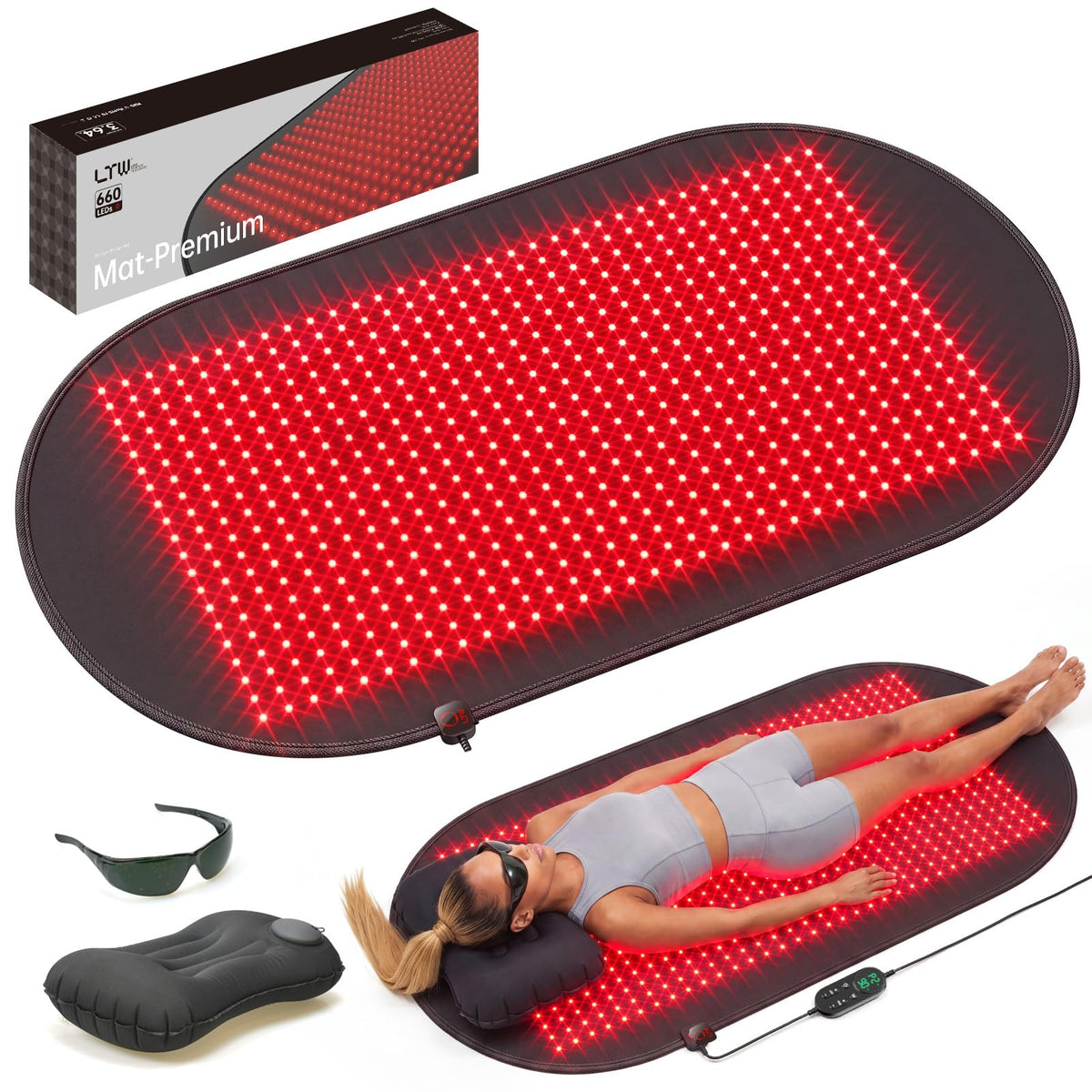 LTW Flagship 660 LEDs Red Light Therapy Mat for Body (46.8 x 25.6)