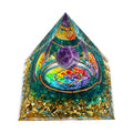MXiiXM Orgone Pyramid for Positive Energy, Amethyst Crystal Ball Orgone Pyramid, Protection Crystals Energy Generator for Stress