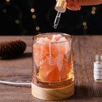 Himalayan Salt Stone Essential Oil Diffuser - Lavender Essential Oil Gift Set - Natural Aromatherapy Diffuser for Home & Office 