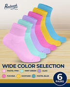 Pembrook Ankle Diabetic Socks for Women and Men | 6 Pairs | Wide Calf and Ankle Neuropathy Socks for Women | Moisture Wicking Wo