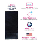 Spand-Ice Extender Strap - Multipurpose Elastic Hook and Loop Extension for Ice Packs, Ice Belts, Back/Knee/Ankle Braces, Vests,