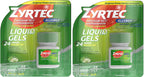 Zyrtec 24 HR Indoor & Outdoor Allergy Liquid Gels Capsules, Cetirizine HCI Antihistamine, 25 ct (Pack of 2)