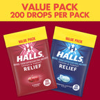 HALLS Relief Variety Pack, Cherry and Mentho-Lyptus Cough Drops, 2 Value Packs of 200 Drops (400 Drops Total)