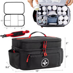 BAGSFY Full Open Medicine Bag Empty, Family First Aid Bag, Small Medicine Storage Bag,Pill Bottle Organizer for Emergency Medica