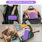 Canboc Travel Carrying Case for Asthma Inhaler, Handheld Spacer for Adults and Kids, Masks, Hard Inhaler Case with Mesh Pocket f