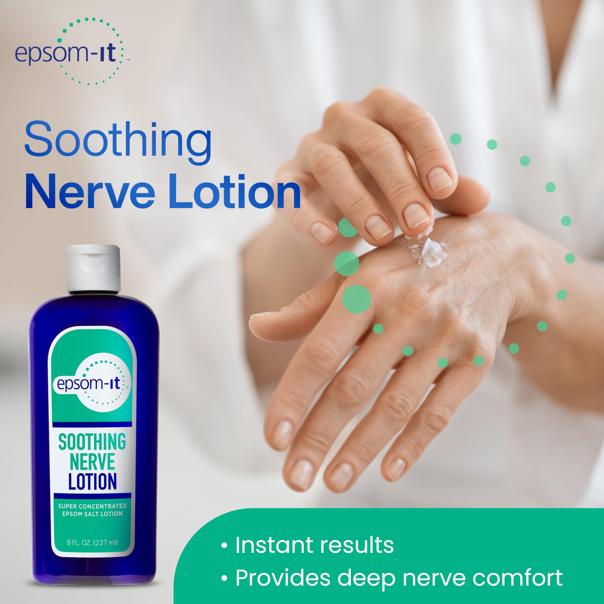 Epsom-It Soothing Nerve Lotion - Epsom Salt Magnesium Lotion, Topical Magnesium Cream with Capsaicin & Arnica to Provide Comfort