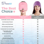 TheraICE Migraine Relief Cap, Migraine Ice Pack Mask Products, Women Cooling Gel Hat, Face Cold Compress Head Wrap for Her Stres