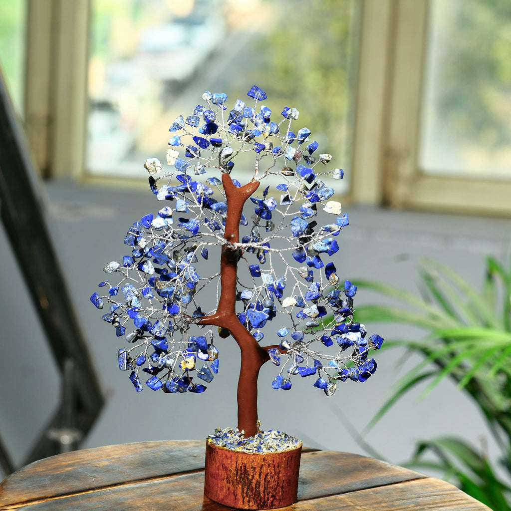 PYOR Lapis Lazuli Crystal Tree - Positive Energy Decor, Feng Shui Crystal Tree, Office Feng Shui Decor