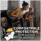 U by Kotex Unscented Heavy Absorbency Fitness Ultra Thin Pads with Wings, 26 Count