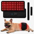Pet Red Light Therapy Belt for Dogs & Cats, LED Display, Battery Indicator, 4 Modes & Time Control, 60 LEDs 660nm 850nm, 2 Strap
