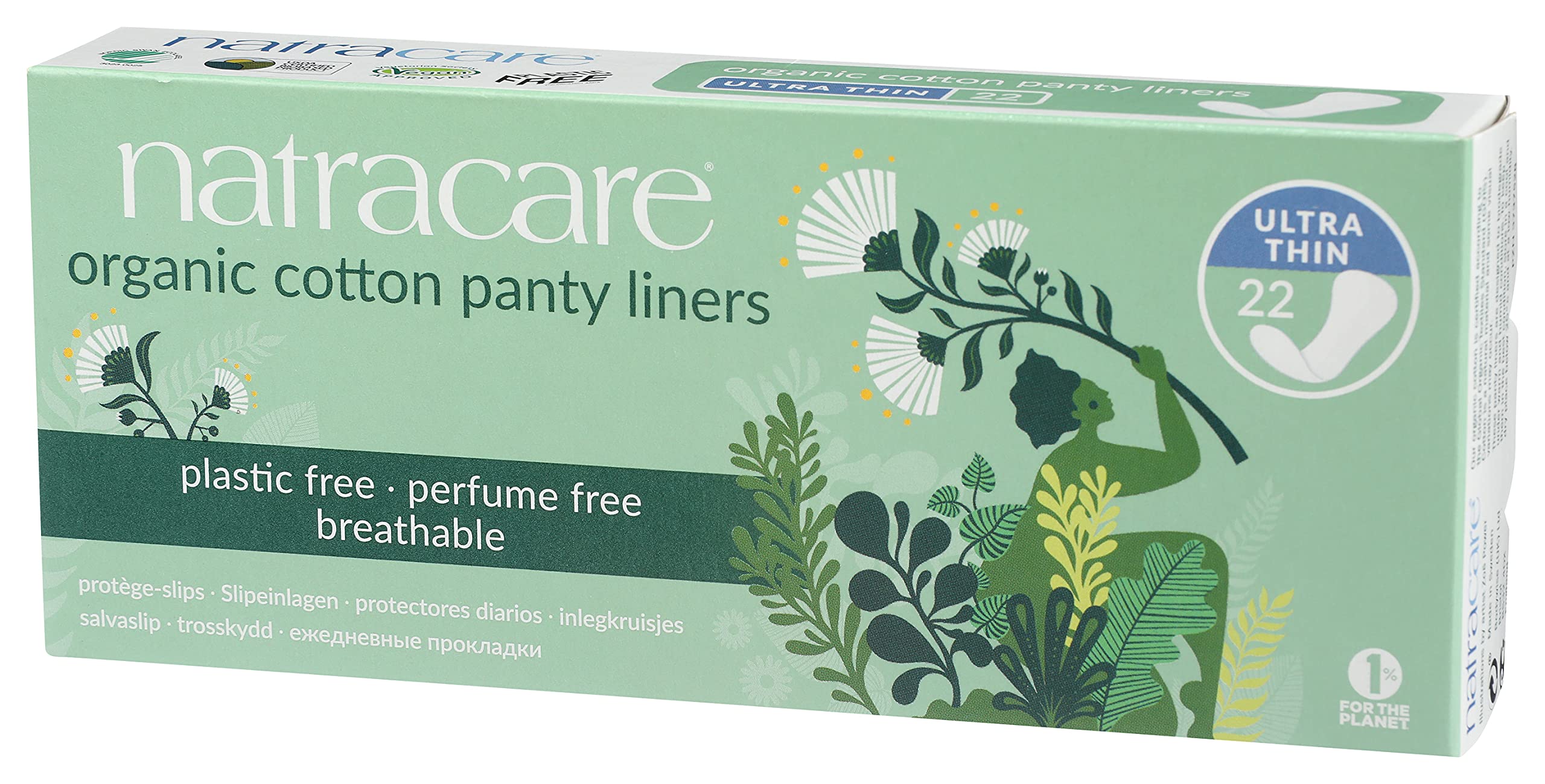 Natracare Ultra Thin Organic Cotton Panty Liner, 22 Liners