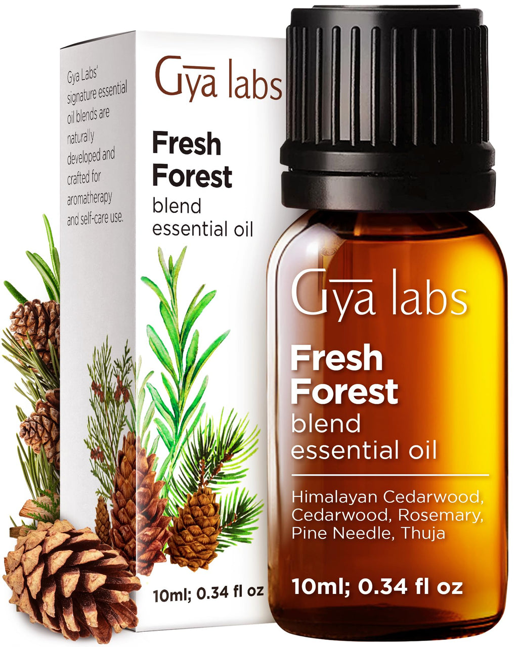 Gya Labs Fresh Forest Essential Oil Blend for Diffuser - Fresh Forest Oil for Aromatherapy, Candle & DIY - 100% Pure Natural Ing