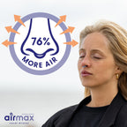 AIRMAX Nasal dilators for Sleeping - 76% More Airflow - Anti snoring Devices - Breathe Freely Through The Nose - Sinus Relief, R