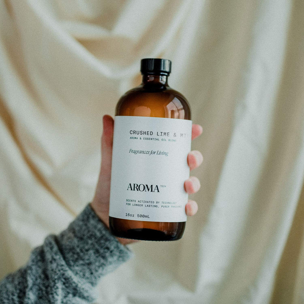 AromaTech Crushed Lime & Mint Aroma Oil for Scent Diffuser - 500 Milliliter