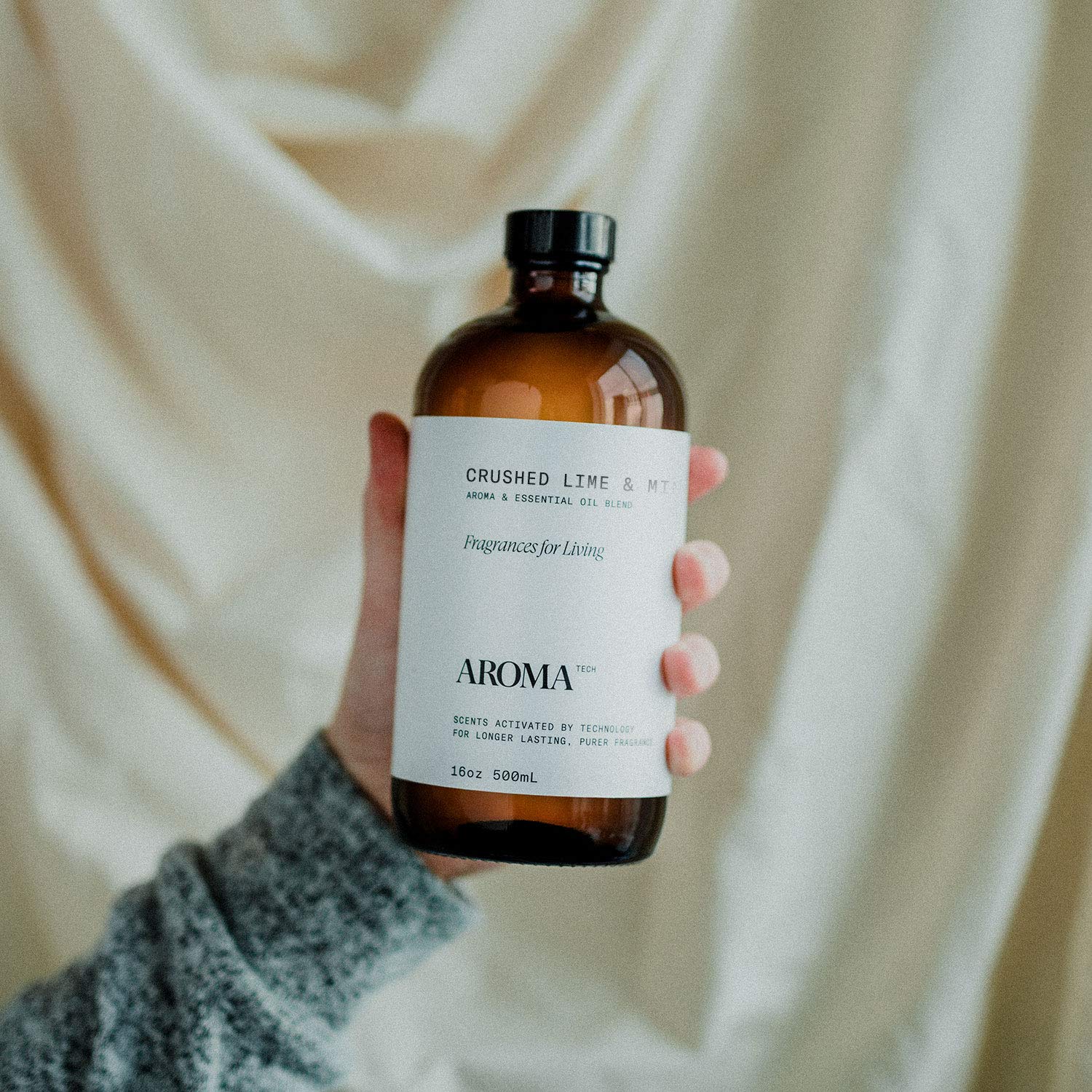 AromaTech Crushed Lime & Mint Aroma Oil for Scent Diffuser - 500 Milliliter