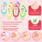 Sacubee 24 Packs Appreciation Teachers Hand Sanitizers Keychains Boho Rainbow Mini 1oz Travel Size Hand Sanitizer Gel Bulk Appre
