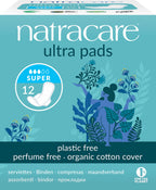 NATRACARE Pads Ultra with Wing Super 12 Count, (1 Pack) (29262)