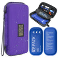 Insulin Cooler Travel Case TSA Approved Diabetic Medicine Cooling Bag with Digital Temperature Display, 2 Ice Pack