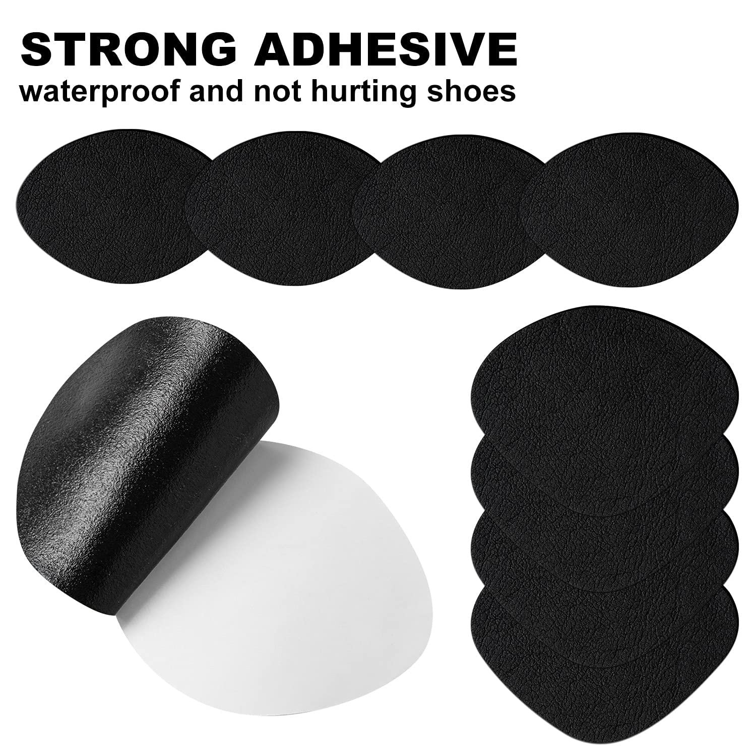 Shoe Heel Repair, 4 Pairs Self-Adhesive Inside Shoe Patches for Holes, Shoe Hole Repair Patch Kit for Sneaker, Leather Shoes, Hi