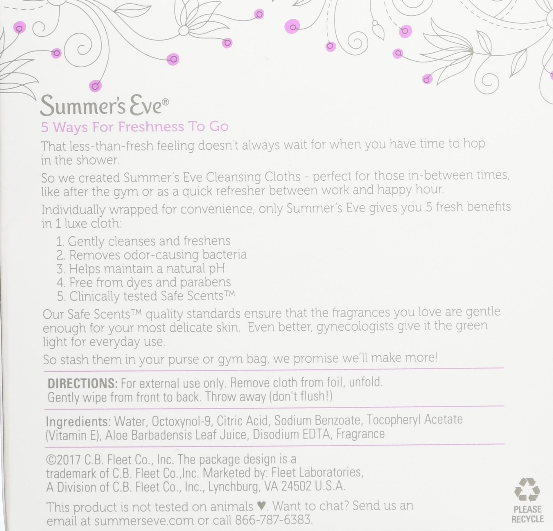 Summers Eve Cleansing Cloths, 16 Count (Pack of 2)
