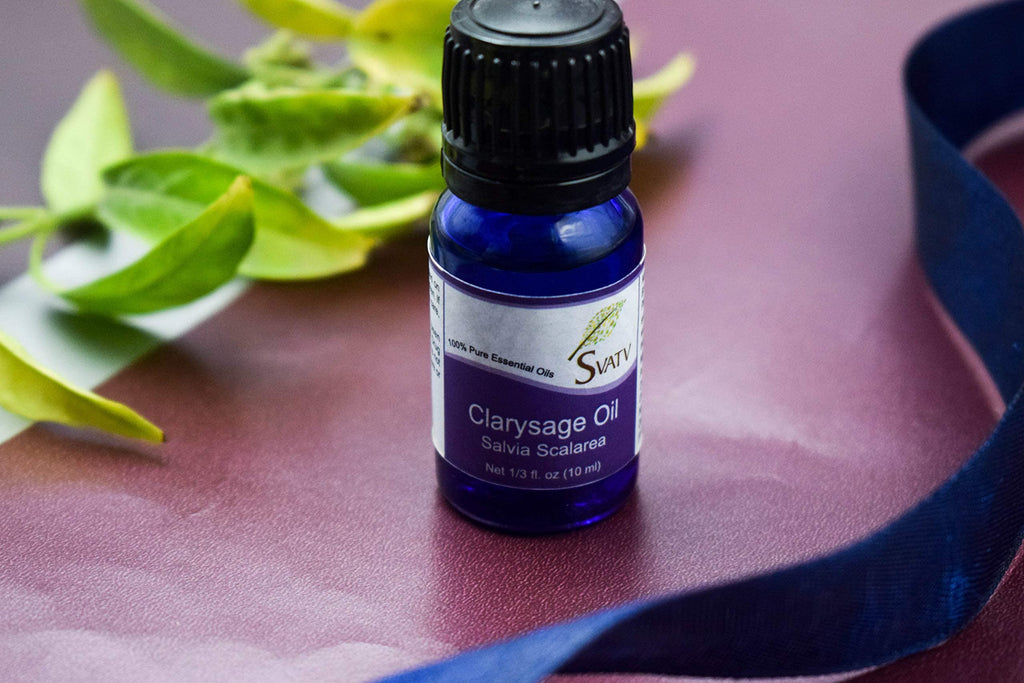 SVATV Clary Sage Essential Oil Therapeutic Grade Aromatherapy Oils Fragrance Oil for Diffuser Yoga Massage & DIY Personal Care 1