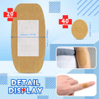 Assorted Flexible Fabric Adhesive Bandages - Family Variety Pack, Small Comfortable Fingertip & Round Cloth Bandages (300 Pieces