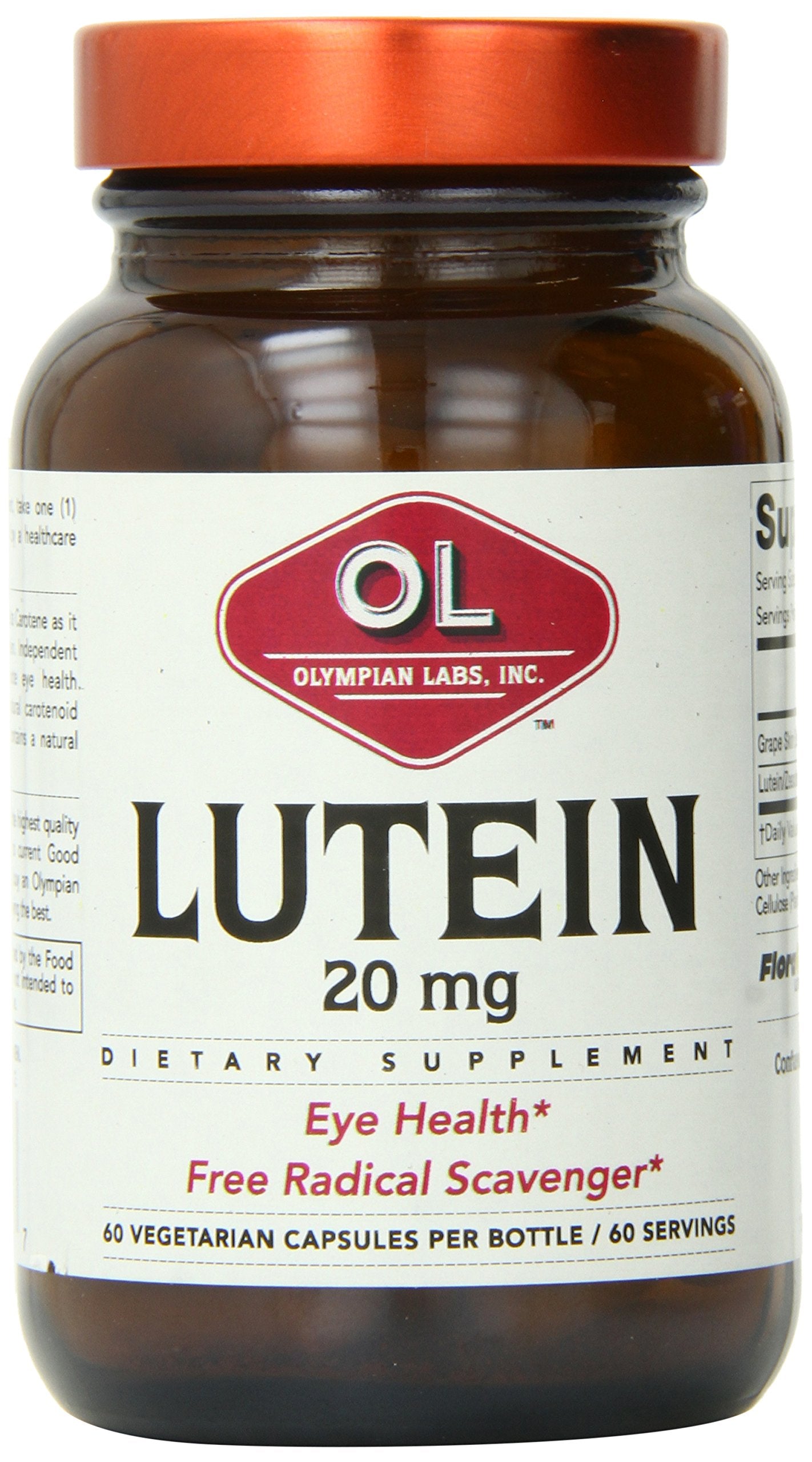 Olympian Lab Lutein Natural Carotenoid Capsules, 60 Count