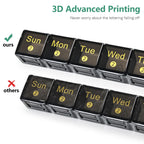 FHORAIN Monthly Pill Organizer 28 Days, 4 Weeks 1 Time a Day Pill Cases, Large Compartments Medicine Container for Vitamins, Fis