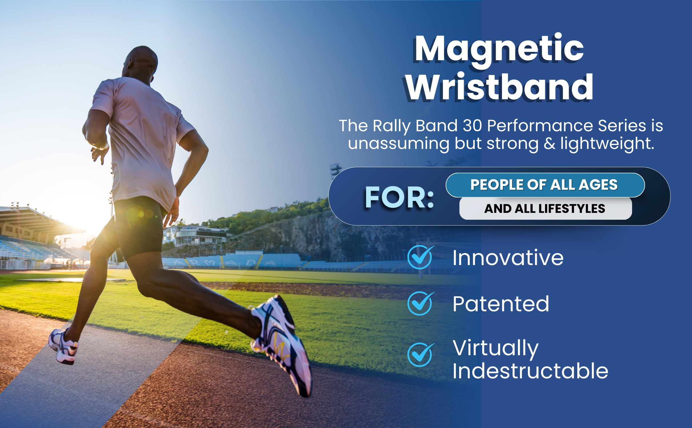 AceMagnetics Rally Band 30 Magnet Performance Series: White - L