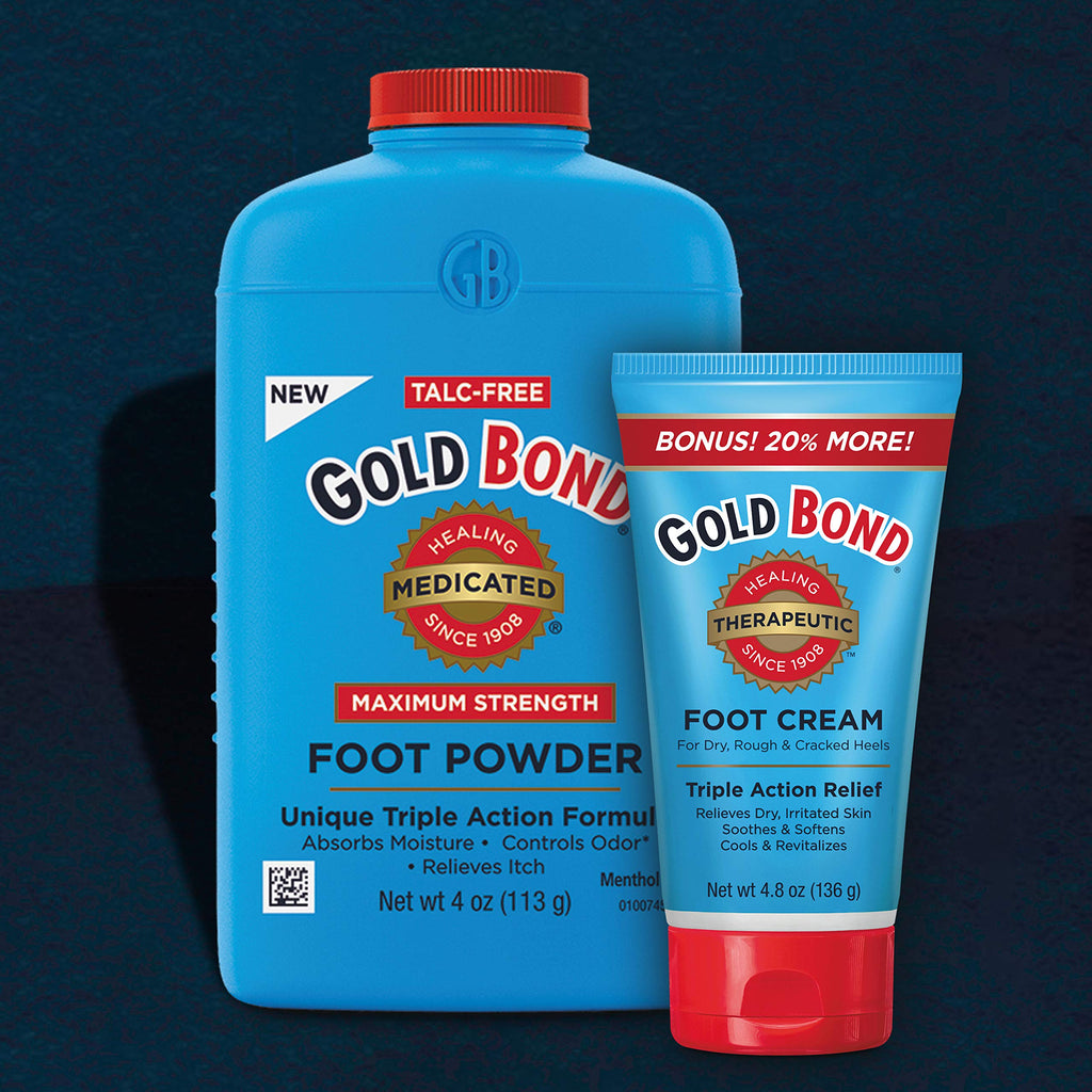Gold Bond Medicated Foot Powder 4 oz., Maximum Strength Odor Control & Itch Relief