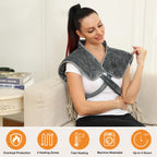 Vofuoti Portable Heating Pad for Neck and Shoulders, Cordless Heating Pad with Battery and 3 Heat Settings, Weighted Electric He