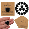 YooNotee 32 Pack Black Obsidian Heart Stone Valentine's Gift Sets Bulk 0.8 Inch 16 Pcs Crystal Gemstone Crystals Rock With16 Pcs