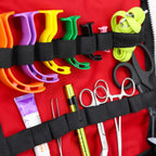 Lightning X Pre-Stocked EMS/EMT Trauma Kit w/Large First Responder Bag & 256 First Aid Medical Supplies - RED