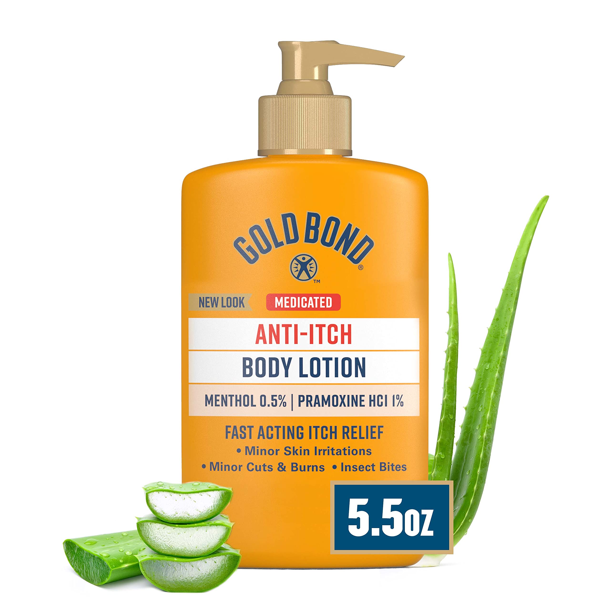 Gold Bond Medicated Anti-Itch Body Lotion 5.5 oz, Steroid Free, Fast Acting Itch Relief