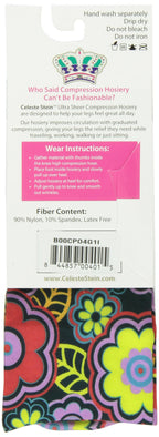 Celeste Stein Therapeutic Compression Socks, Black Vogue, 8-15 mmhg, .6 Ounce, 0.6 Ounce