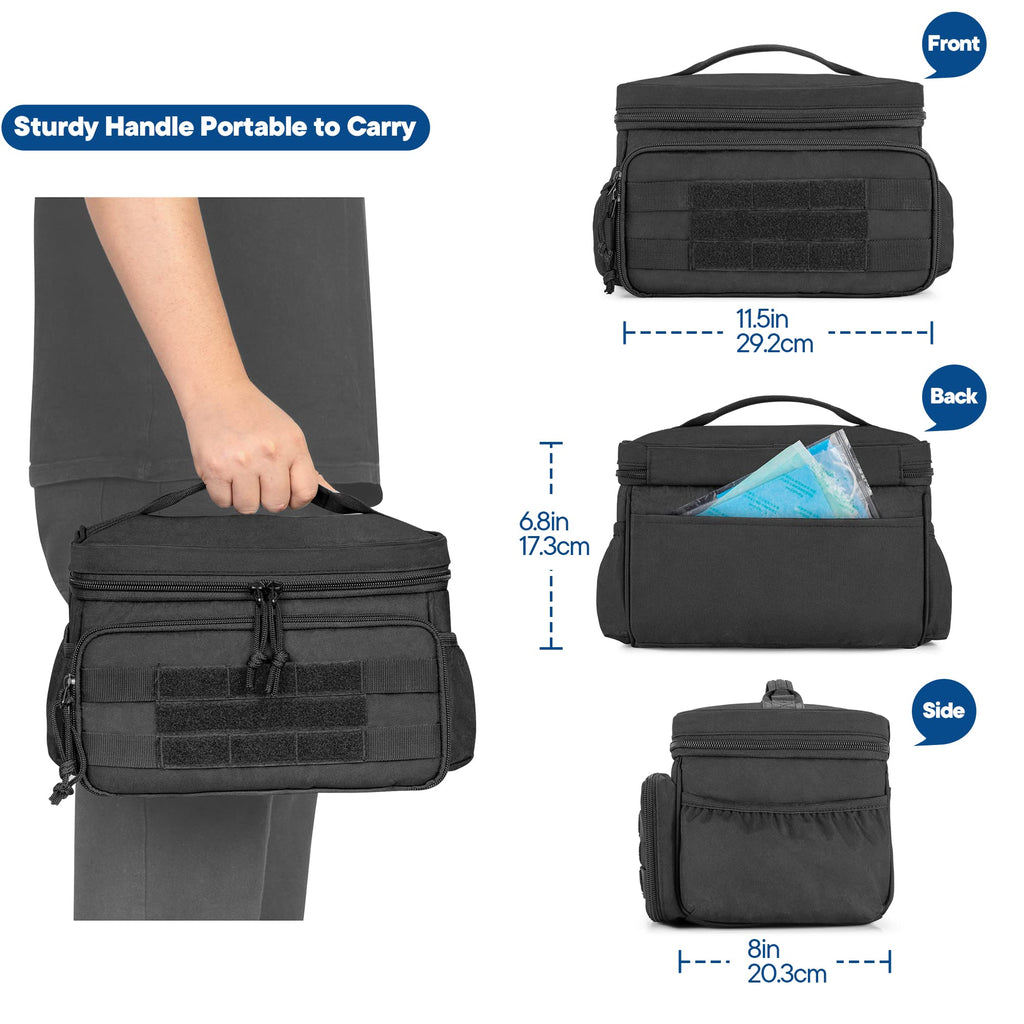 Damero Small Medicine Storage Bag Empty, Emergency Trauma Kit Organizer Bag Family First Aid Box for Hiking, Camping and Home -