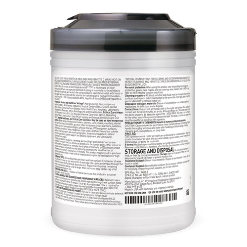 Sani-Cloth AF3 Germicidal Disposable Wipe - Pre-Moitened Surface Disinfecting Wipes, Unscented, Alcohol-Free - Large Canister, 6