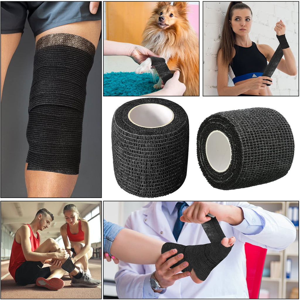 Treela 96 Pack Self Adhesive Bandage Wrap 2 Inch x 5 Yard Self Adherent Cohesive Bandages Elastic Athletic Sports Tape Breathabl