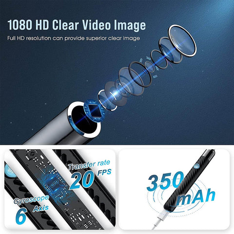 Ear Wax Removal - Earwax Remover Tool with 8 Pcs Ear Set - Ear Cleaner with Camera - Earwax Removal Kit with Light - Ear Camera 