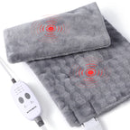 ROYGROW Weighted Heating Pad with 2 Massager, Electric Massaging 5lbs Heating Pad for Back Neck Shoulder with Massaging Vibratio