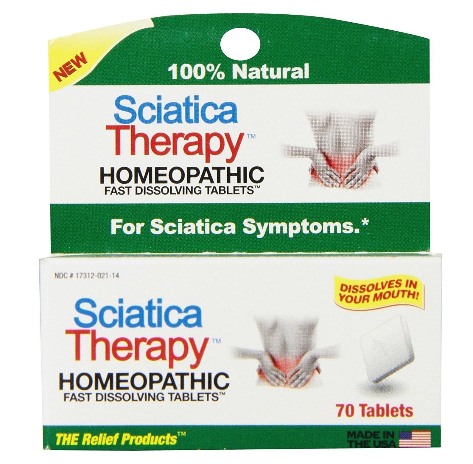 Trp Homeopathic Sciatica Therapy, 70 Fast Dissolving Tablets (Pack Of 3)