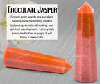 Chocolate Jasper Crystal Towers ~ Natural Healing Crystal Point Obelisk for Reiki Healing and Crystal Grid (2'' to 3'' INCH)