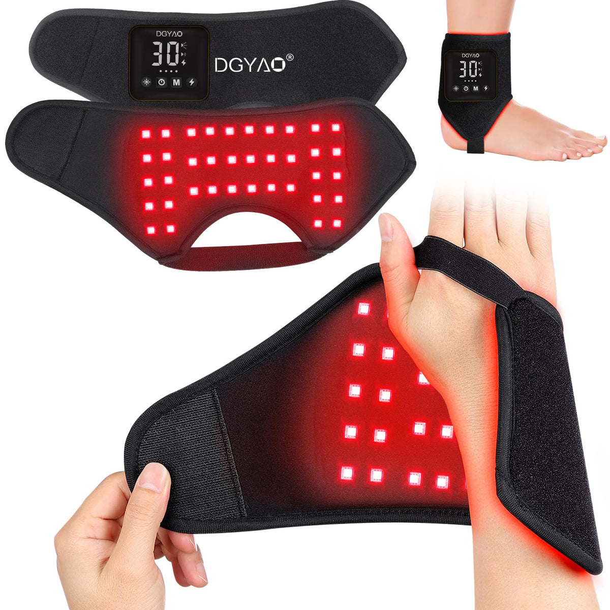 HAIYUE Red Light Therapy for Hand Wrist, Therawrap for Carpal Tunnel